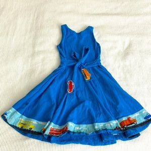 Princess Awesome Appliqué Vehicle Dress - Twirly Skirt - Cars - Road